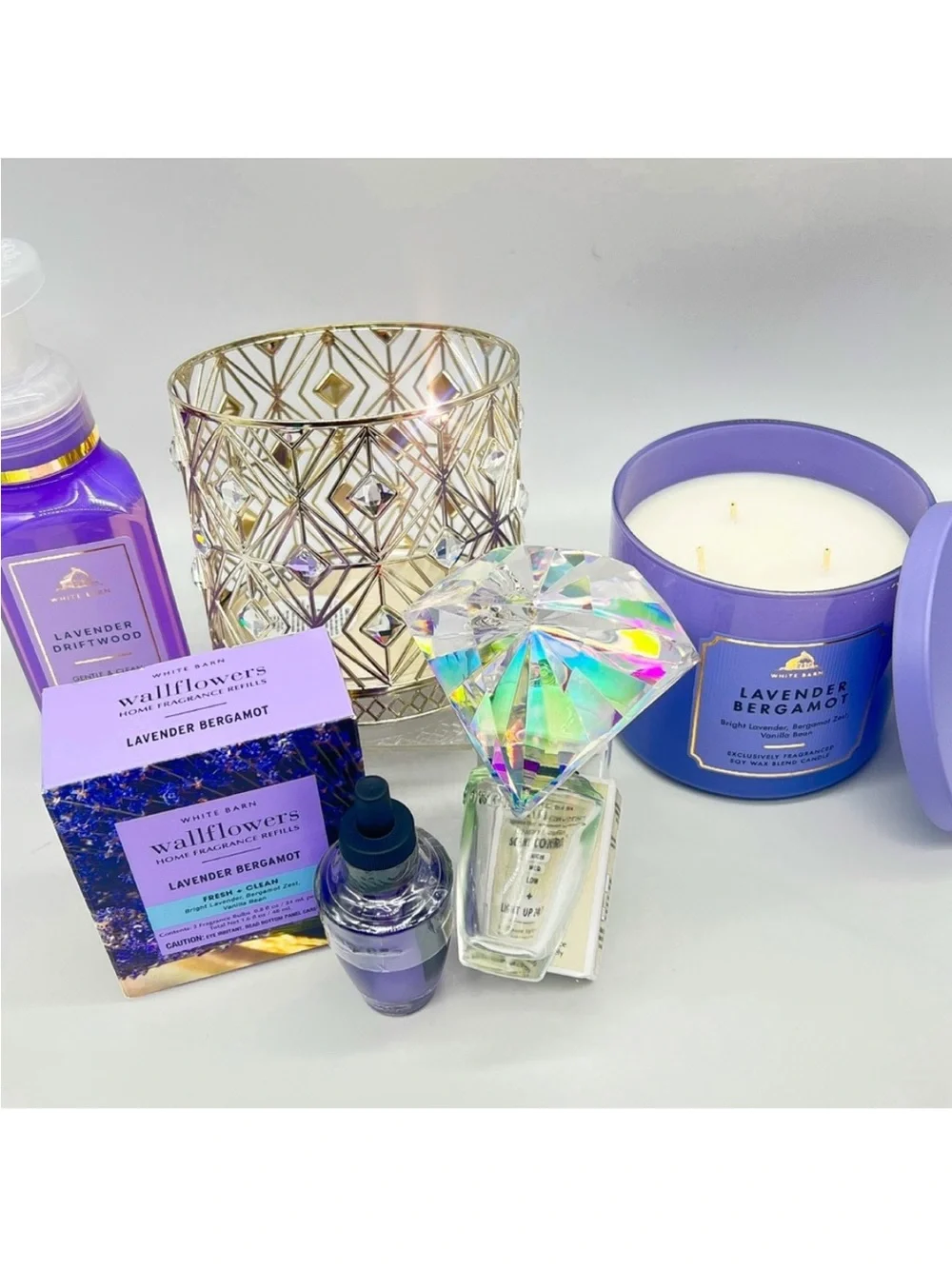 Bath & Body Works Lavender Bergamot Driftwood Vanilla 9 Pc Set